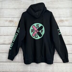 Poler‎ Hoodie Mens XL Black RSF Friday Golf Graphic Sleeve Print Pullover